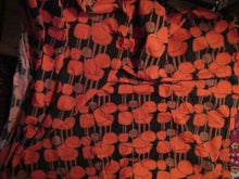 Load image into Gallery viewer, LONG &amp; WIDE Orange and Brown 1960s / 1950s Abstract Pattern Cotton Curtains. Unlined with Header Tape

