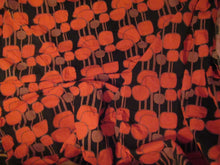 Load image into Gallery viewer, LONG &amp; WIDE Orange and Brown 1960s / 1950s Abstract Pattern Cotton Curtains. Unlined with Header Tape
