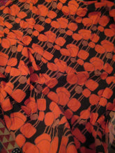 Load image into Gallery viewer, LONG &amp; WIDE Orange and Brown 1960s / 1950s Abstract Pattern Cotton Curtains. Unlined with Header Tape
