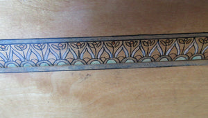 Antique 1930s Sewing Box with Original Folk Art Pen and Ink Decorations