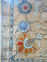 Load image into Gallery viewer, Antique 1930s Sewing Box with Original Folk Art Pen and Ink Decorations
