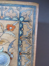 Load image into Gallery viewer, Antique 1930s Sewing Box with Original Folk Art Pen and Ink Decorations
