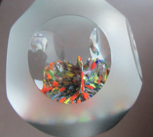 Unique Vintage Scottish Caithness Paperweight Only One Made