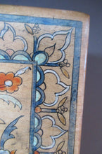 Load image into Gallery viewer, Antique 1930s Sewing Box with Original Folk Art Pen and Ink Decorations
