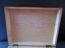 Load image into Gallery viewer, Antique 1930s Sewing Box with Original Folk Art Pen and Ink Decorations
