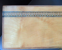 Load image into Gallery viewer, Antique 1930s Sewing Box with Original Folk Art Pen and Ink Decorations
