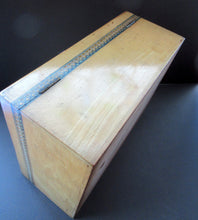 Load image into Gallery viewer, Antique 1930s Sewing Box with Original Folk Art Pen and Ink Decorations
