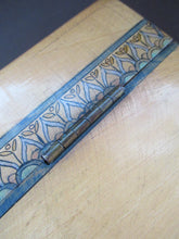 Load image into Gallery viewer, Antique 1930s Sewing Box with Original Folk Art Pen and Ink Decorations
