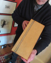 Load image into Gallery viewer, Antique 1930s Sewing Box with Original Folk Art Pen and Ink Decorations
