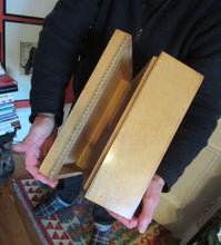 Load image into Gallery viewer, Antique 1930s Sewing Box with Original Folk Art Pen and Ink Decorations
