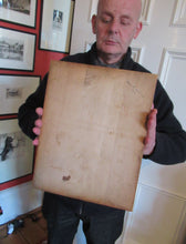 Load image into Gallery viewer, Antique 1930s Sewing Box with Original Folk Art Pen and Ink Decorations
