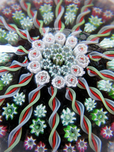 Large Scottish Perthshire Paperweight 14 Spokes and Millefiori Canes
