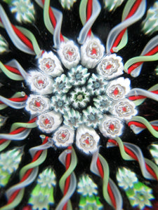 Large Scottish Perthshire Paperweight 14 Spokes and Millefiori Canes