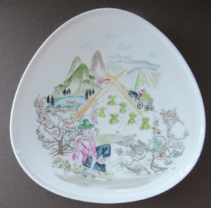 Vintage 1960s Decorative Plate by Rosenthal. Designed by Bele Bachem