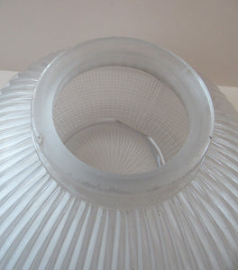 Three Part Holophane Prismatic Hanging Pendant Light Shade 1920s