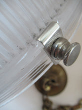 Load image into Gallery viewer, Three Part Holophane Prismatic Hanging Pendant Light Shade 1920s
