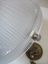 Load image into Gallery viewer, Three Part Holophane Prismatic Hanging Pendant Light Shade 1920s
