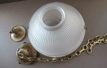 Load image into Gallery viewer, Three Part Holophane Prismatic Hanging Pendant Light Shade 1920s
