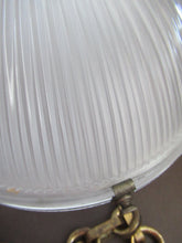 Load image into Gallery viewer, Three Part Holophane Prismatic Hanging Pendant Light Shade 1920s
