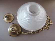 Load image into Gallery viewer, Three Part Holophane Prismatic Hanging Pendant Light Shade 1920s

