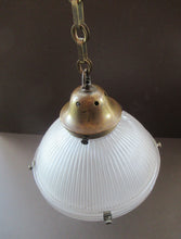 Load image into Gallery viewer, Three Part Holophane Prismatic Hanging Pendant Light Shade 1920s
