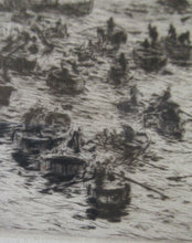 Load image into Gallery viewer, 1913 Drypoint Etching by Wyllie Bay of Naples Pencil Signed
