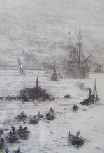 Load image into Gallery viewer, 1913 Drypoint Etching by Wyllie Bay of Naples Pencil Signed
