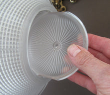 Load image into Gallery viewer, Three Part Holophane Prismatic Hanging Pendant Light Shade 1920s
