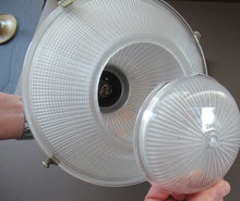 Load image into Gallery viewer, Three Part Holophane Prismatic Hanging Pendant Light Shade 1920s
