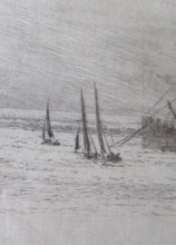 Load image into Gallery viewer, 1913 Drypoint Etching by Wyllie Bay of Naples Pencil Signed
