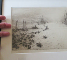 Load image into Gallery viewer, 1913 Drypoint Etching by Wyllie Bay of Naples Pencil Signed
