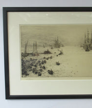 Load image into Gallery viewer, 1913 Drypoint Etching by Wyllie Bay of Naples Pencil Signed
