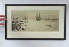 Load image into Gallery viewer, 1913 Drypoint Etching by Wyllie Bay of Naples Pencil Signed
