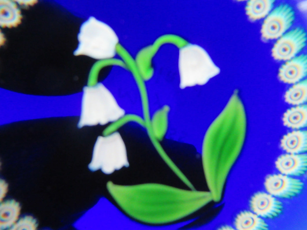 Scottish Paperweight Lily of the Valley May Caithness Glass