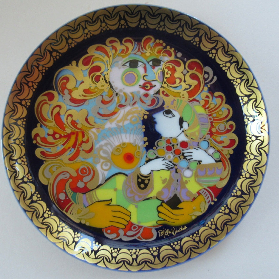 Vintage 1970s ROSENTHAL Decorative Wall Plate by Bjorn Wiinblad. Aladdin and his Lamp Series. No. 5 (V)