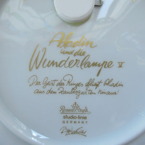 Vintage 1970s ROSENTHAL Decorative Wall Plate by Bjorn Wiinblad. Aladdin and his Lamp Series. No. 5 (V)