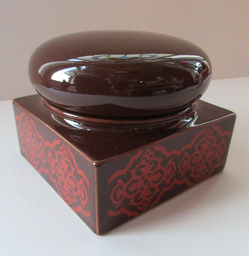 1960s Charlton Ware Squat Storage Jar with Domed Lid