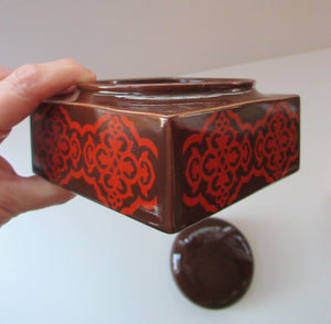 1960s Charlton Ware Squat Storage Jar with Domed Lid