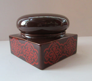 1960s Charlton Ware Squat Storage Jar with Domed Lid