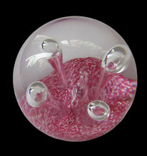 Load image into Gallery viewer, SCOTTISH PAPERWEIGHT: Vintage Caithness Paperweight: MOONFLOWER by Colin Terris. Pink Version
