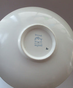 1960s Poole Pottery Studio Backstamp Hand Decorated Plate