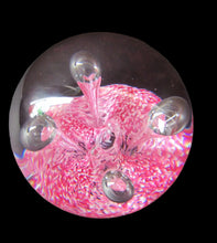 Load image into Gallery viewer, SCOTTISH PAPERWEIGHT: Vintage Caithness Paperweight: MOONFLOWER by Colin Terris. Pink Version
