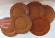Load image into Gallery viewer, Set of Six Vintage 1960s Danish DIGSMED Danish Teak Plates
