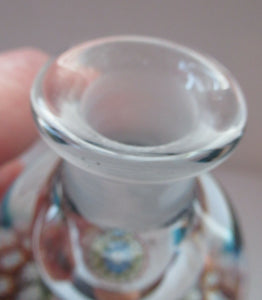 1980s Perthshire Scent Bottle Scottish Glass with Stopper P Cane