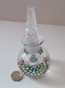 1980s Perthshire Scent Bottle Scottish Glass with Stopper P Cane