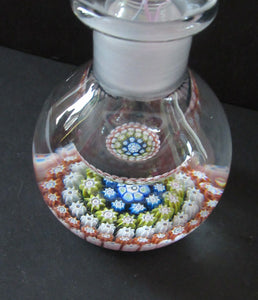 1980s Perthshire Scent Bottle Scottish Glass with Stopper P Cane