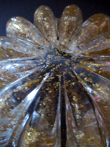 Large 1950s Barovier & Toso MURANO 'Cordonato d'Oro' gold leaf glass bowlLarge 1950s Barovier & Toso MURANO 'Cordonato d'Oro' gold leaf glass bowl