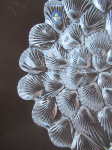 DANISH Royal Copenhagen Vintage Bi-valve Clear Crystal Bowl