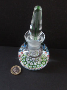 1980s Perthshire Paperweights 1980s Perfume Bottle  Millefiori Canes