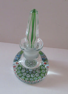 1980s Perthshire Paperweights 1980s Perfume Bottle  Millefiori Canes